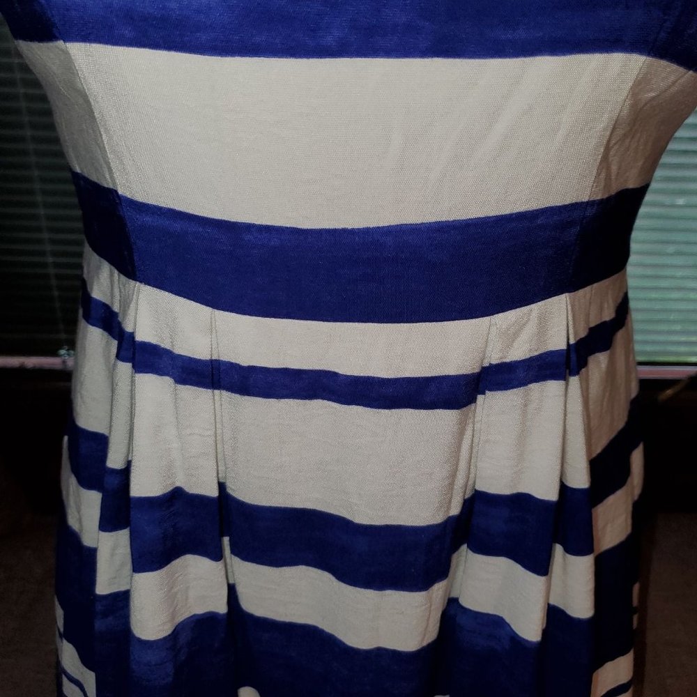 Ann Taylor LOFT Blue/White Stripe Dress - Picture 2 of 5